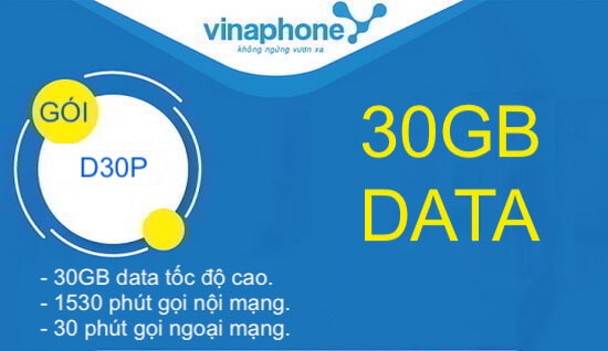 Hướng dẫn đăng ký gói cước D30P Vinaphone.