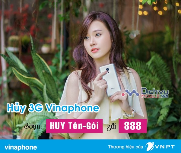 Cách hủy 3G Vinaphone, hủy gia hạn gói cước 3g Vinaphone qua 888 - Dịch vụ Data Vinaphone